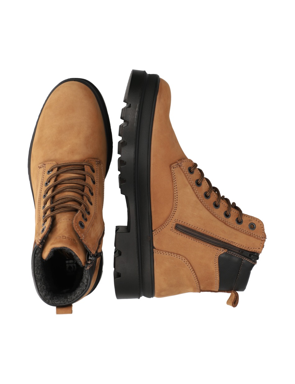 Lederkombination Boot