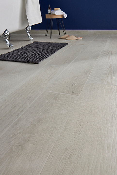Carrelage sol blanc 20 x 80 cm Pine Wood