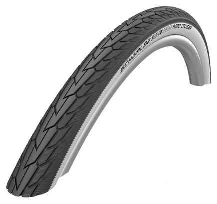 Pneu Schwalbe road cruiser 28x1.40/700x32c k-guard green comp. hs484 twinskin rig. noir/blanc 37-622