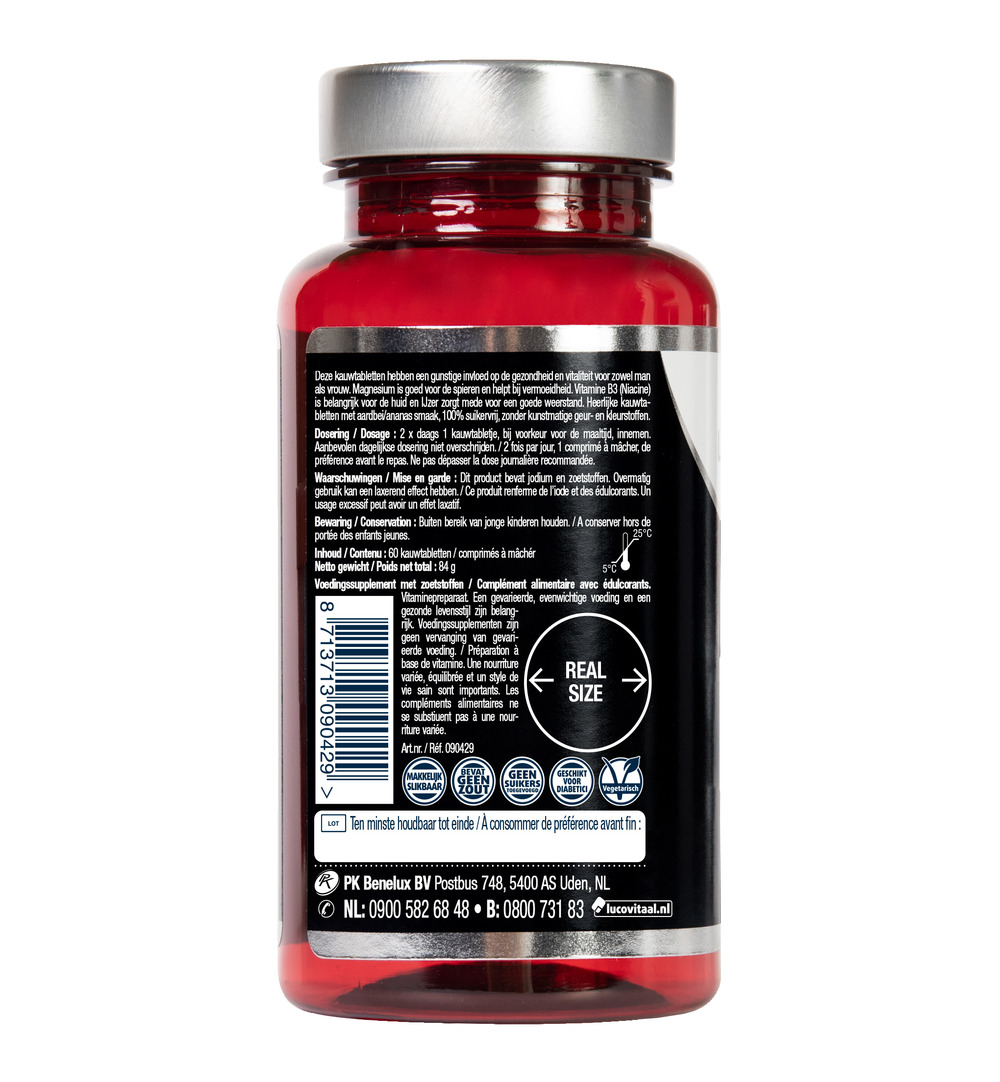 Lucovitaal Multi+ Compleet Vitaminen Mineralen (60 kauwtabletten)