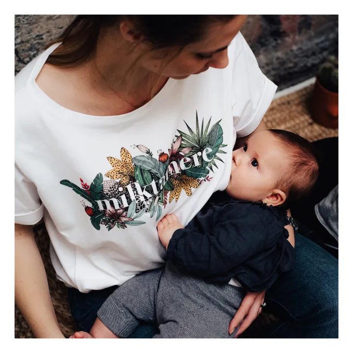 Tajinebanane T-Shirt d'allaitement Milktamère | Blanc