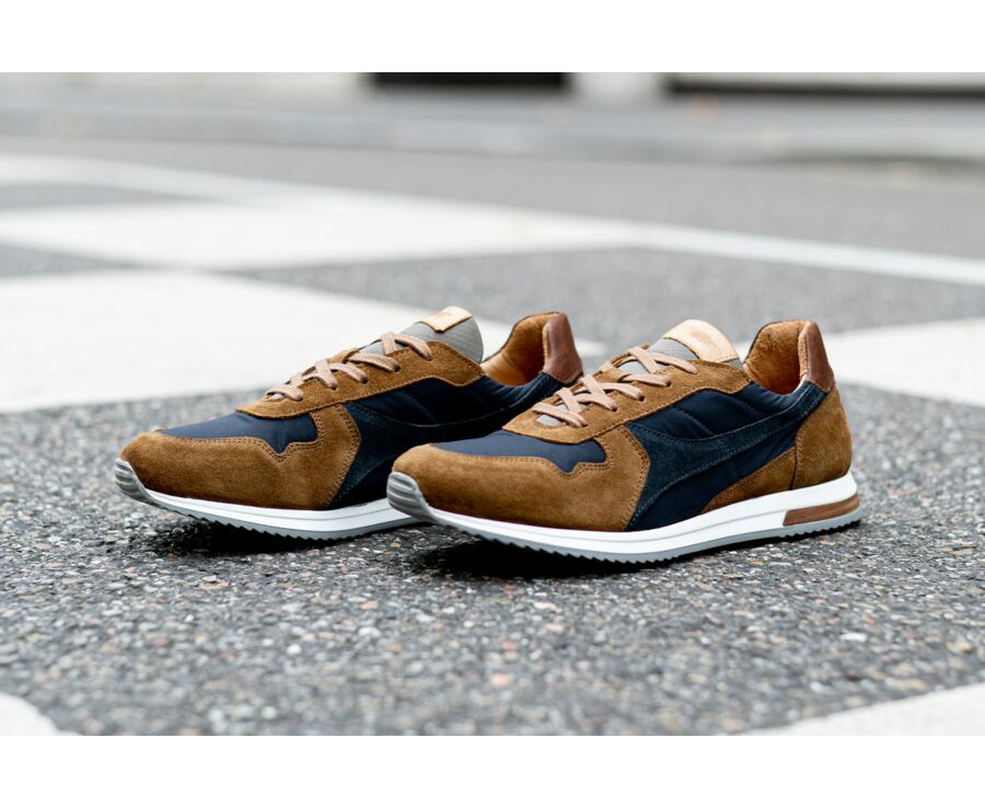 Sneakers homme Chamois et Navy - BOLWARRA