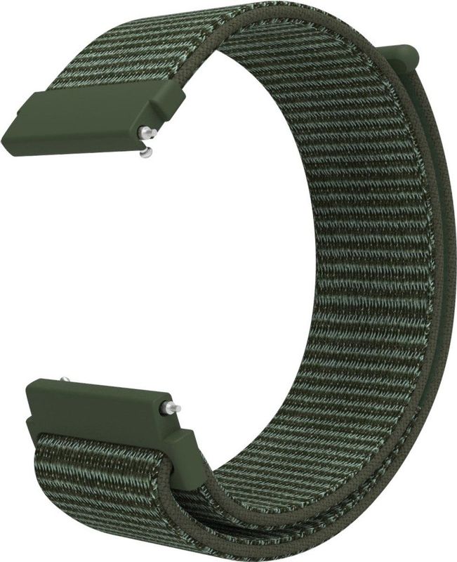 Nylon Horlogeband - Donkergroen - 18mm - Universeel