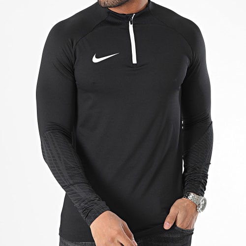 Tee Shirt Manches Longues Col Zippé DR2294 Noir