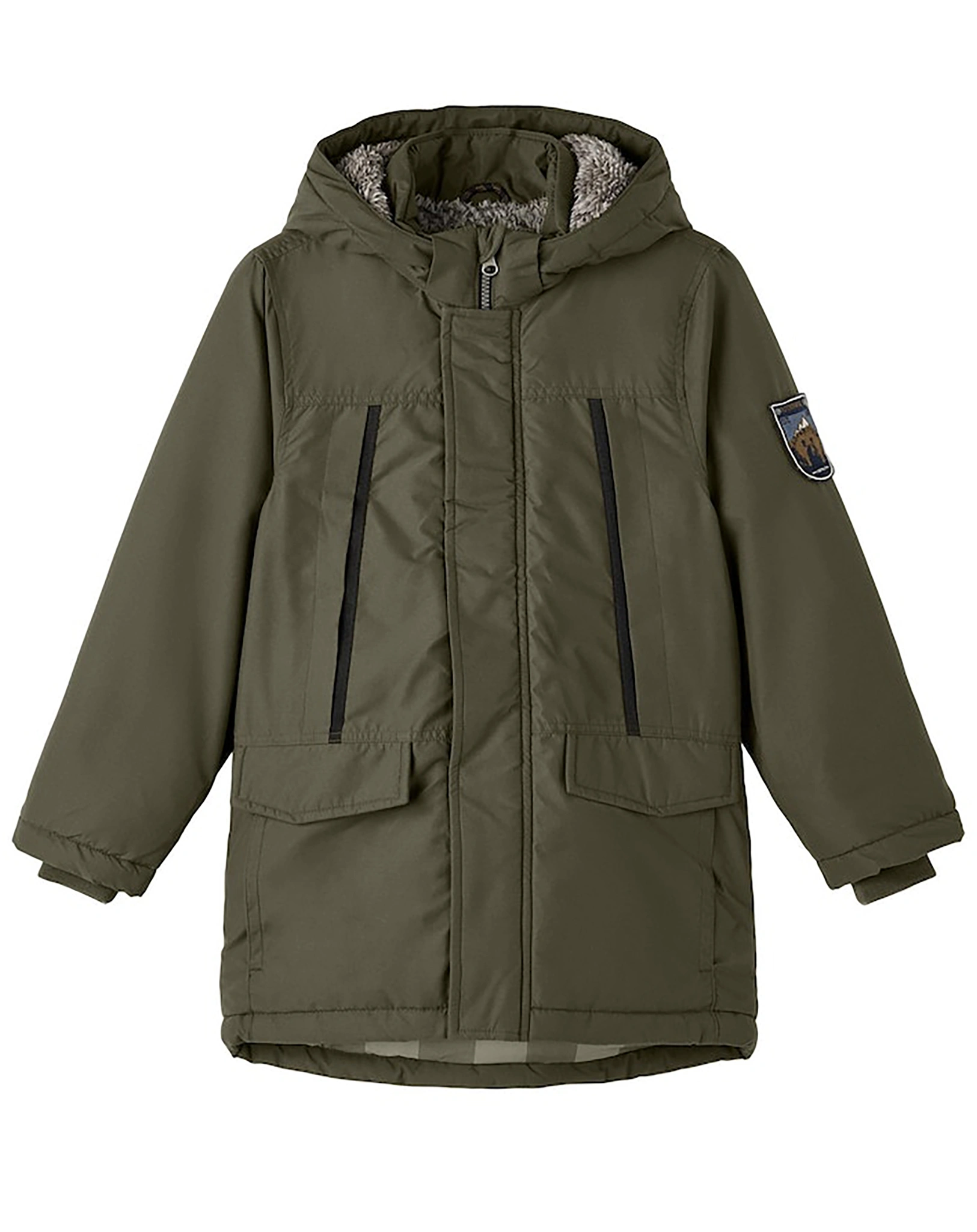 Winterparka NKMMILLER in olive night