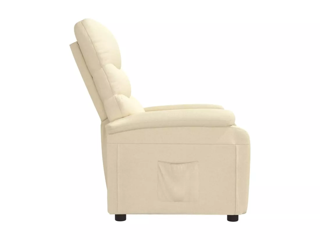 Fauteuil inclinable Crème Tissu