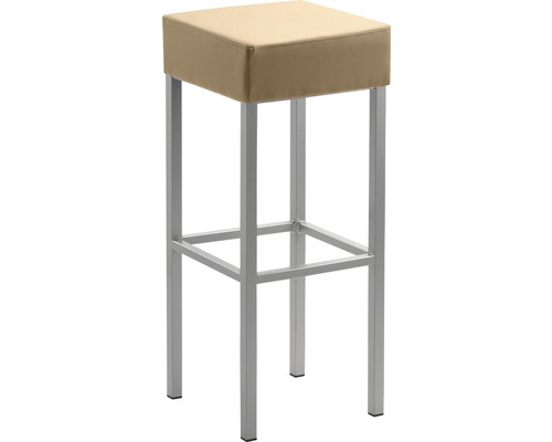 Barkruk Mayer Zitmeubelen 1123 34 x 34 x 82 cm Staal parelzilver/beige