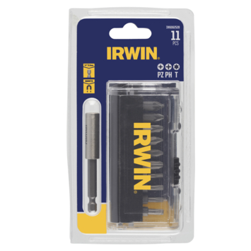 Irwin schroefbitset mixed PH/PZ/Torx 25 mm 10-delig (Inclusief schroefbithouder)