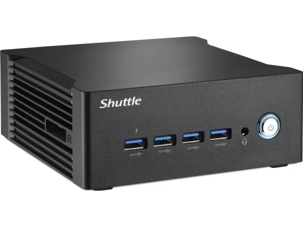 Shuttle XPC nano NA10H7 - Barebone - mini PC 1 x Ryzen 7 8845HS / op til 5.1 GHz - RAM 0 GB - Radeon 780M - Gigabit Ethernet