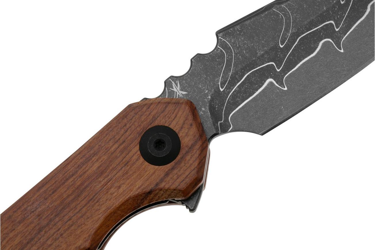 Civivi Bluetick C23050-DS1 Damascus, Cuibourtia Wood, Nested Liner Lock, zakmes