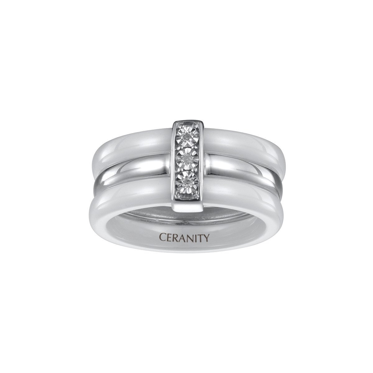 Bague en Argent avec diamant blanc