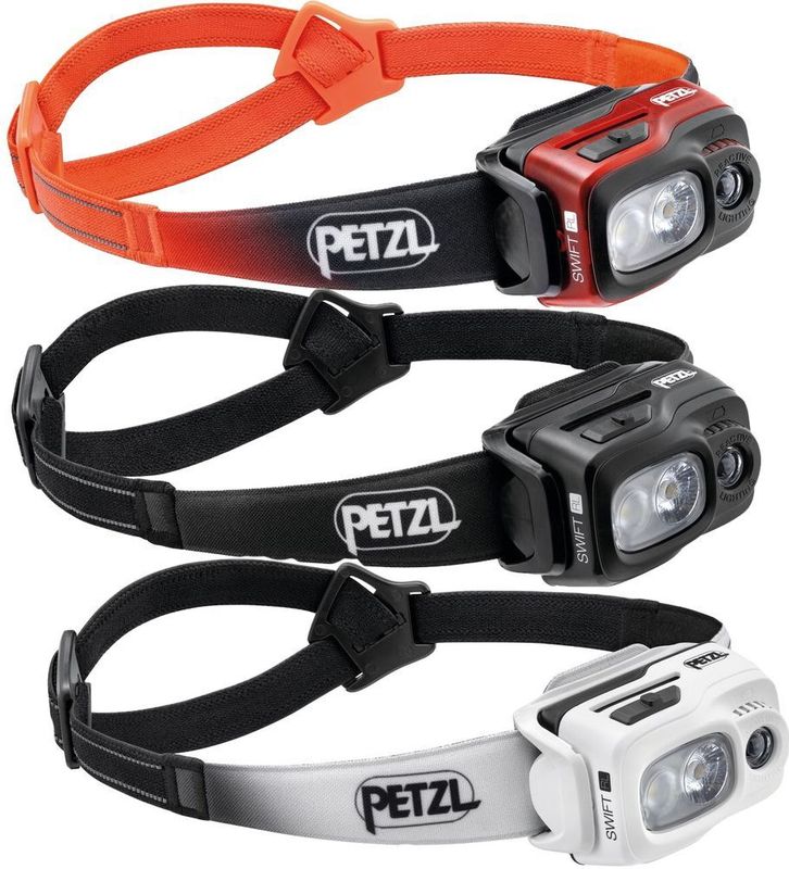 Petzl Swift RL 1100 lumen krachtige hoofdlamp met accu oranje