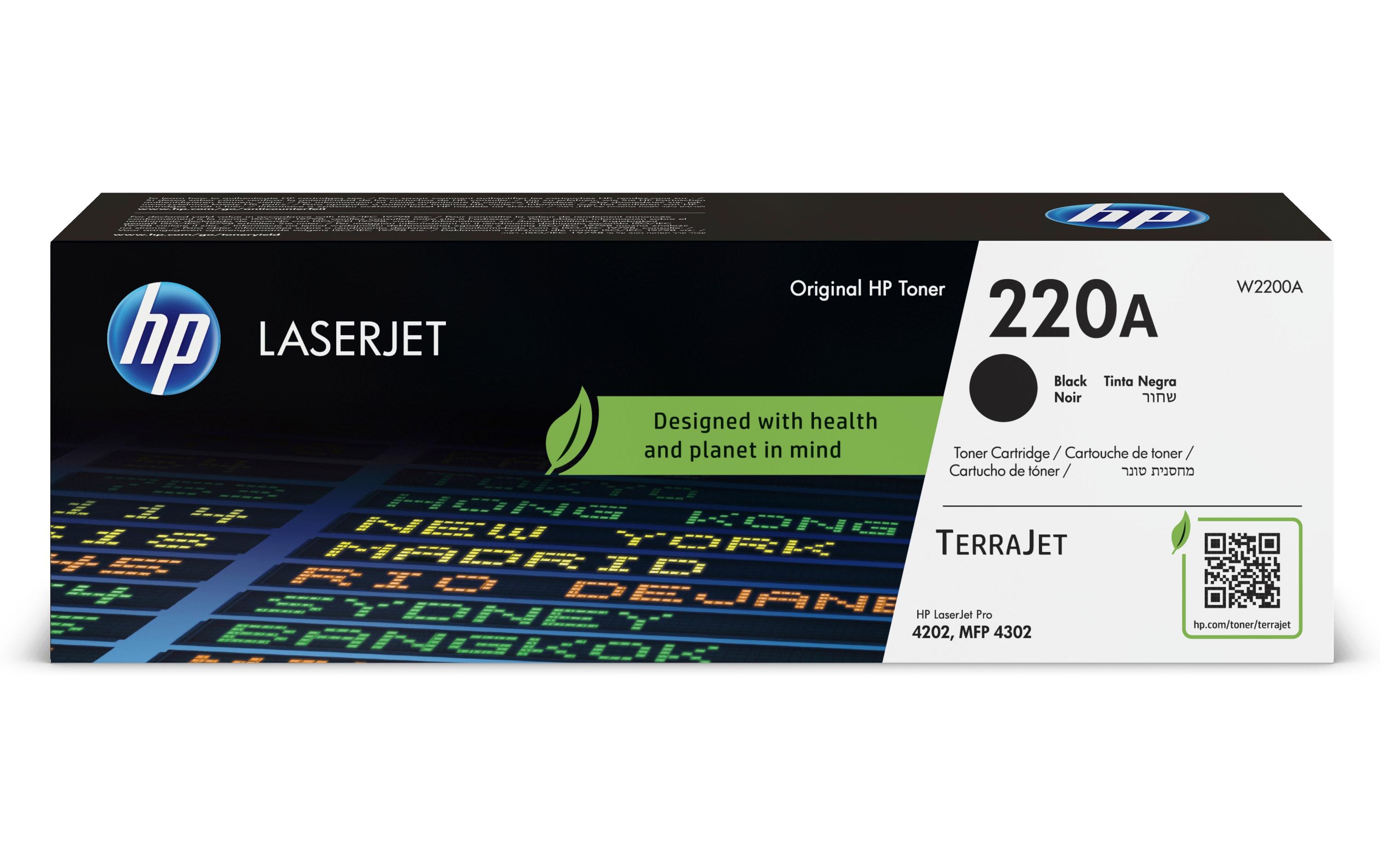 Toner Nr. 220A (W2200A) BlackDruckerpatrone, Schwarz