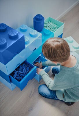 LEGO Oppbevaringsboks med Skuff 4, Grå