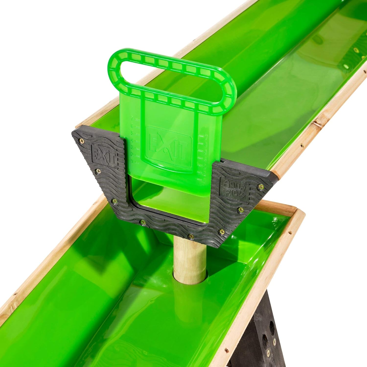 EXIT AquaFlow Wasserbahn Super-Set - Wasser-Spielbahn mit Schleusen - Inklusive Wasserpumpe - Für Kinder - Nachhaltig 100% FSC Zedernholz - 292x93x88cm