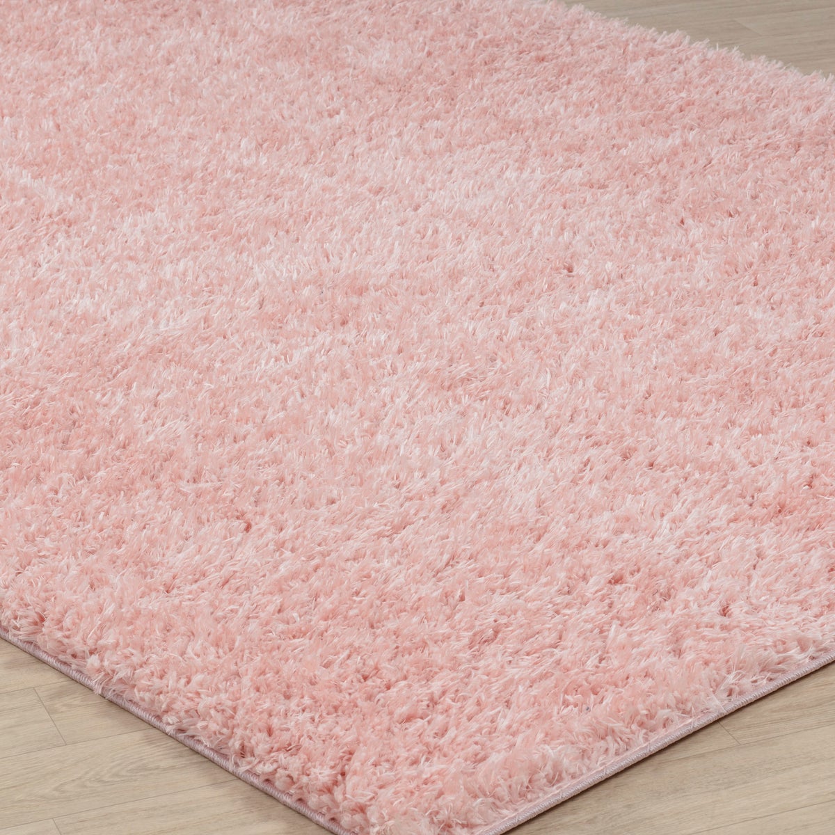 Modern hoogpolig shaggy vloerkleed, lichtroze, 120x180 cm, SOSO