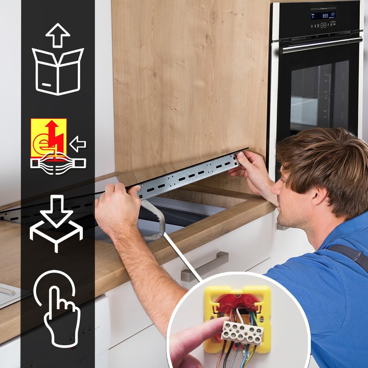 KKT KOLBE Glaskeramik Kochfeld 90 cm | Autark | 8,7 kW | 5 Zonen | 9 Stufen | Bräterzone | Dreifachzone | Rahmenlos | Timer | Restwärmeanzeige | CH9005RL