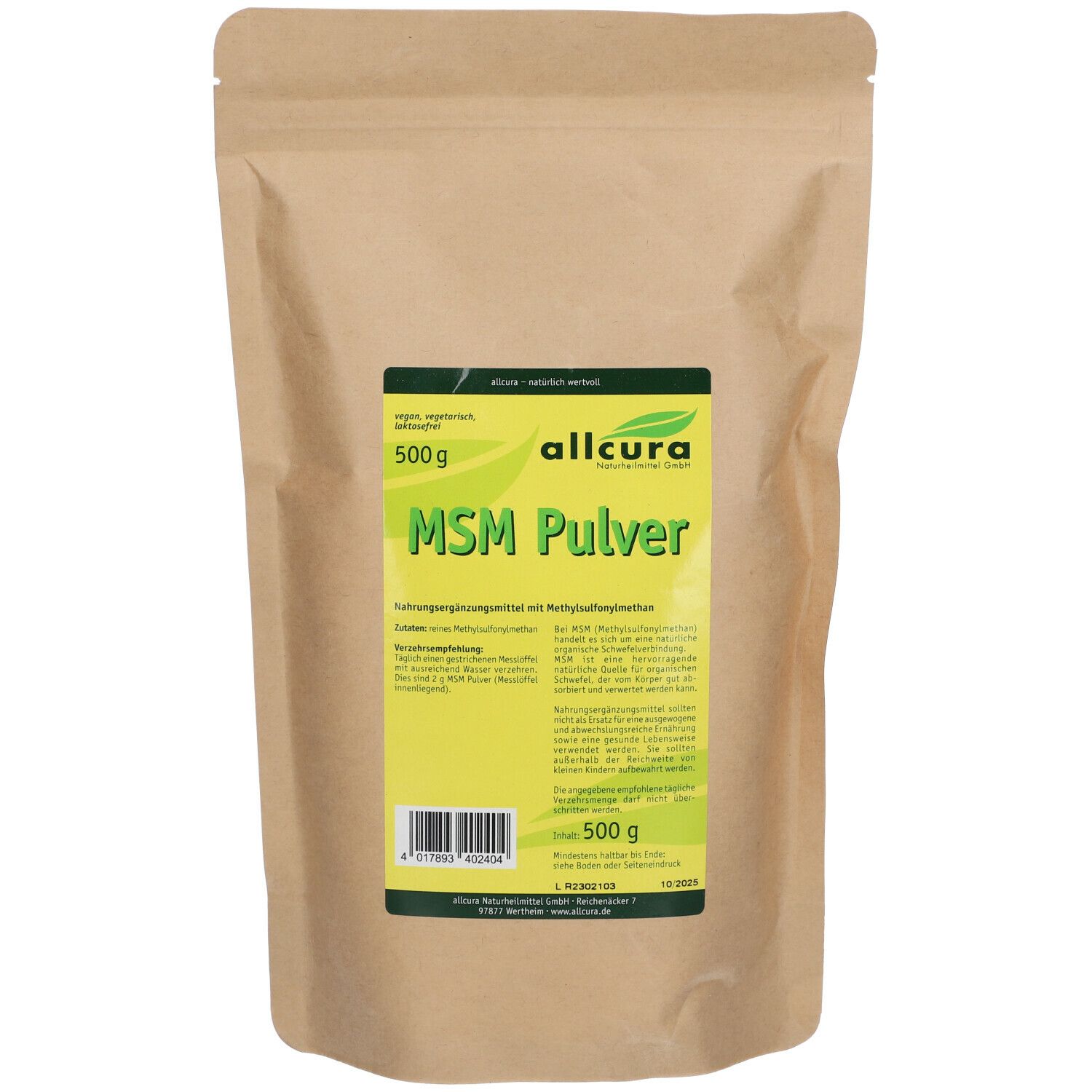 allcura MSM Pulver