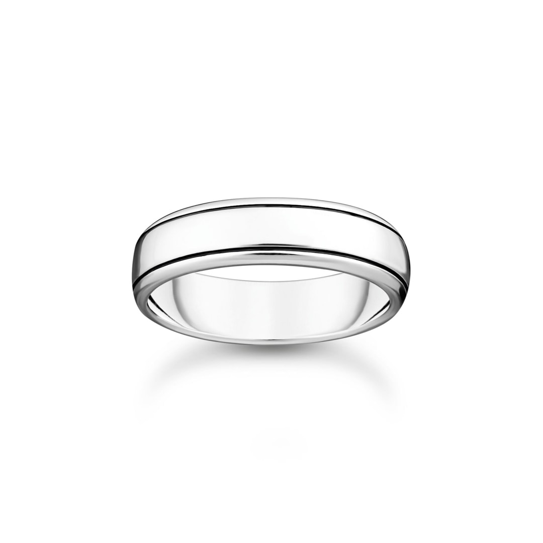 Thomas Sabo Rebel Basics Ring mit Linien Silber
