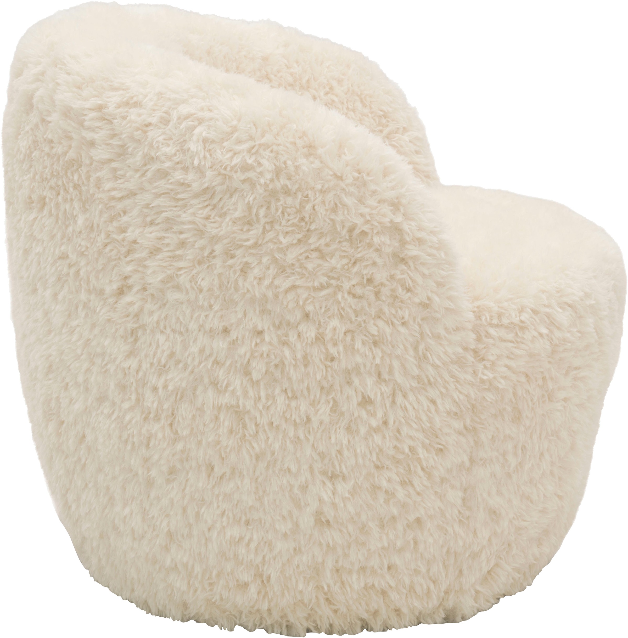 DOMO collection Sessel »Obidos moderner Loungesessel« Flausch, creme