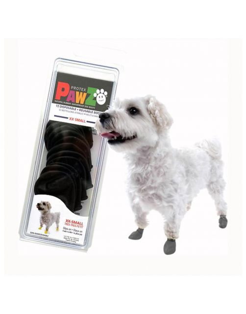 Pawz Rubber Dog Boots Zwart - Hondenschoen