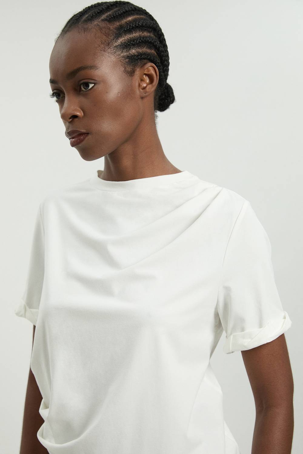 KarenMillen T-shirt En Jersey De Coton Avec Détail Froncé