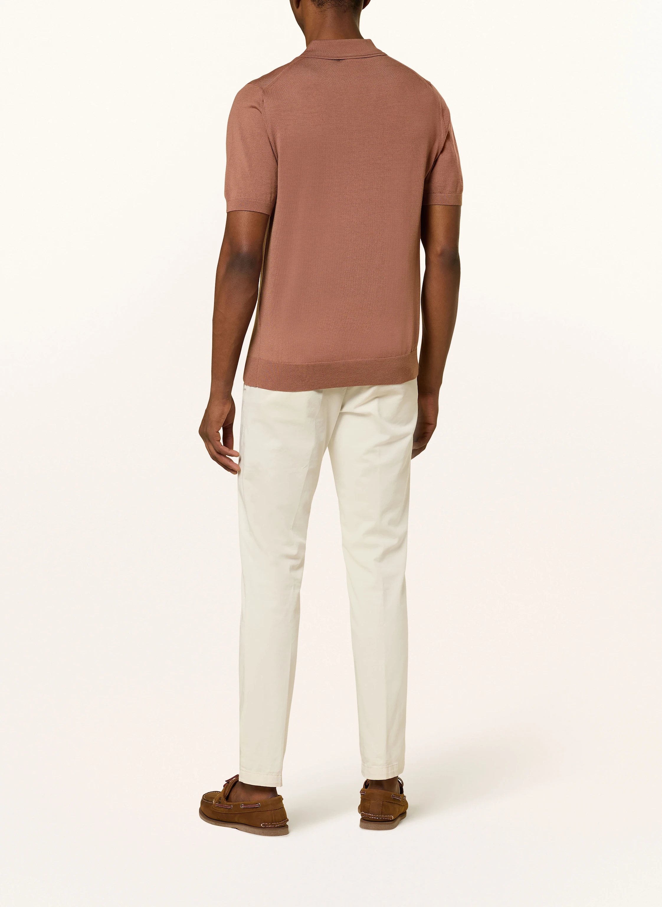 REISS Strick-Poloshirt aus Merinowolle