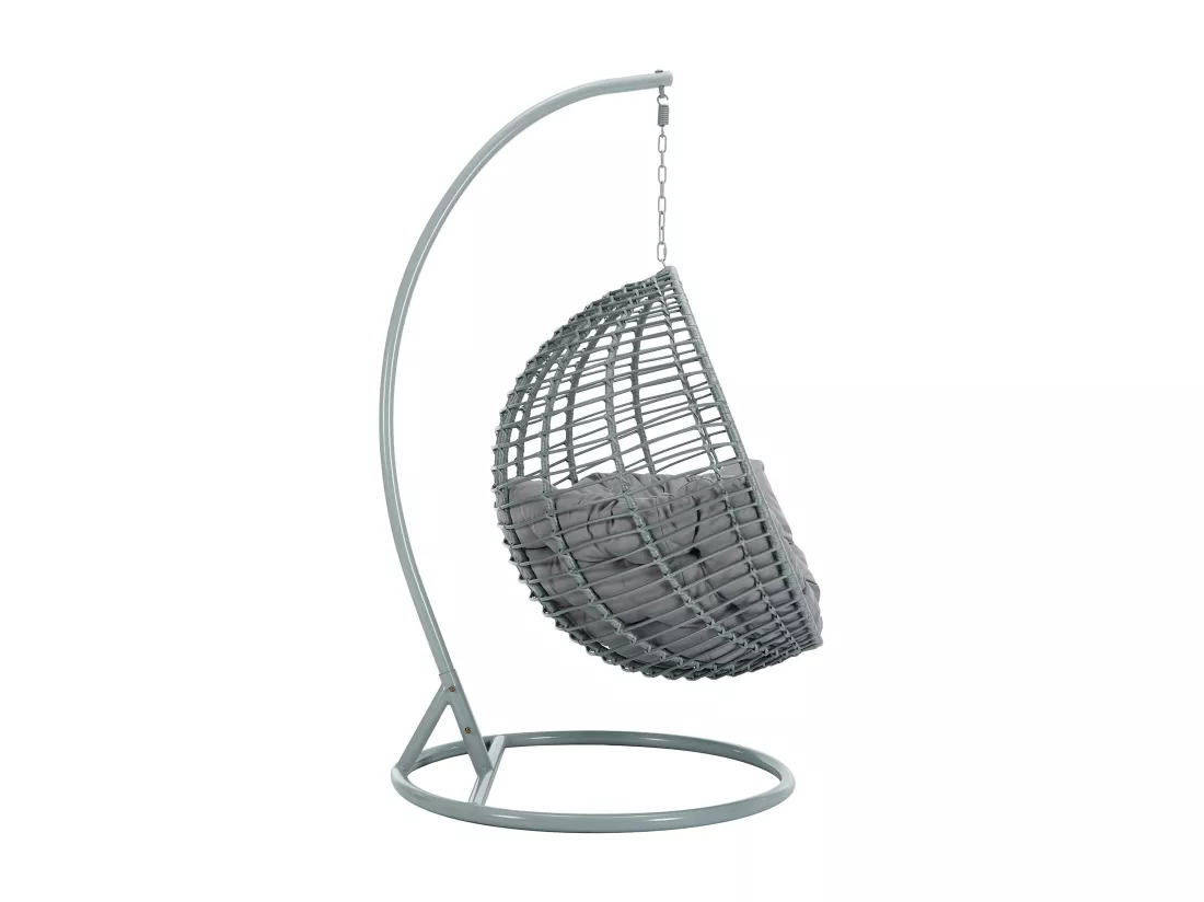 Fauteuil suspendu en résine tressée - Gris - BONTOC de MYLIA