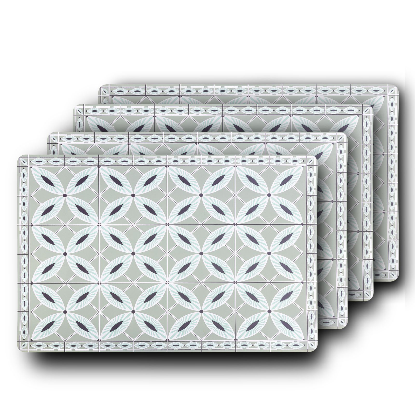 Westmark Arabesque Tischsets  4 Stück 43,5 x 28,5 cm  grün