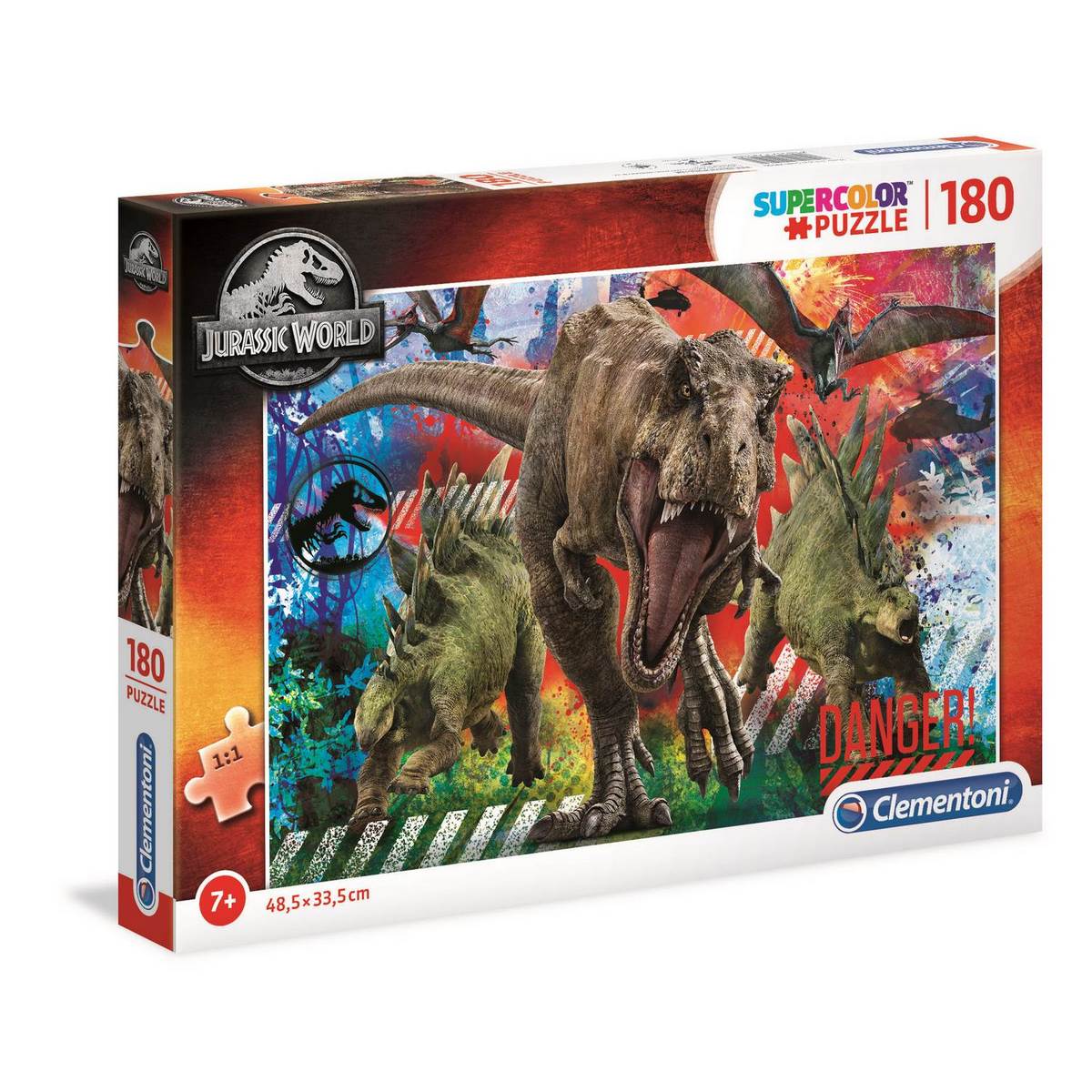 Puzzle 180 pièces Clementoni - Jurassic World en danger