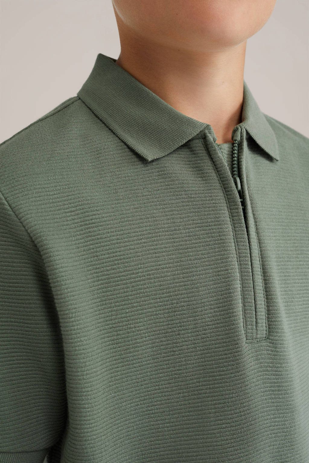 WE Fashion Blue Ridge polo olijfgroen