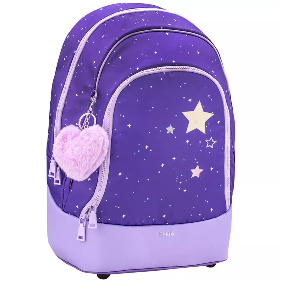 Belmil Schulrucksack 2-IN-1 Schulrucksack & Gürteltasche Dahlia