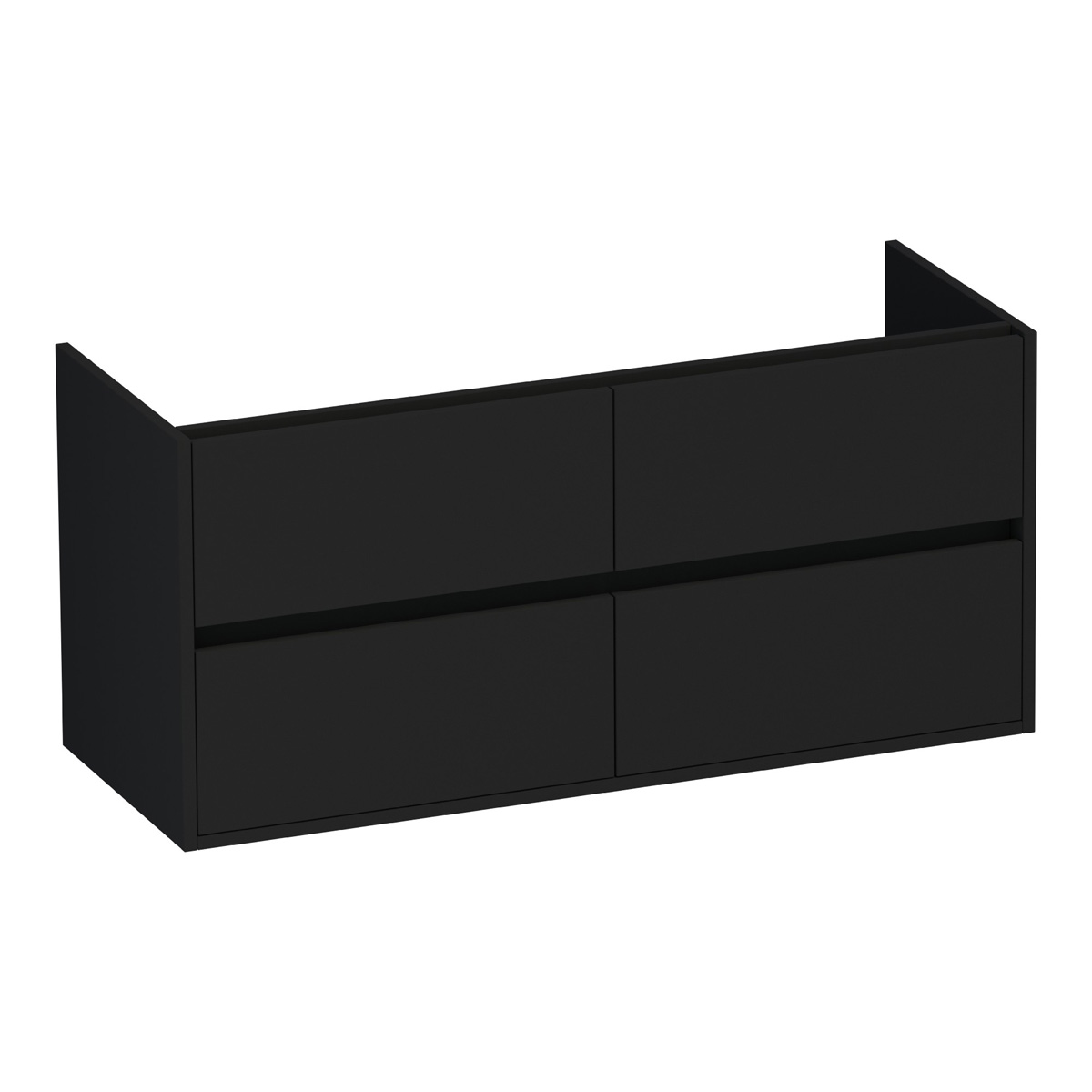 Brauer Adore onderkast 120cm met 4 softclose lades zwart mat