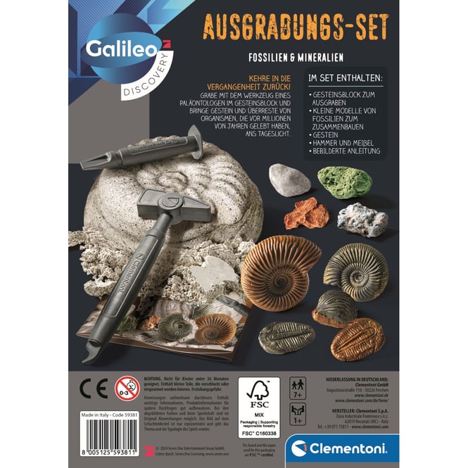 Galileo DISCOVERY -  Ausgrabungs-Set - Fossilien & Mineralien