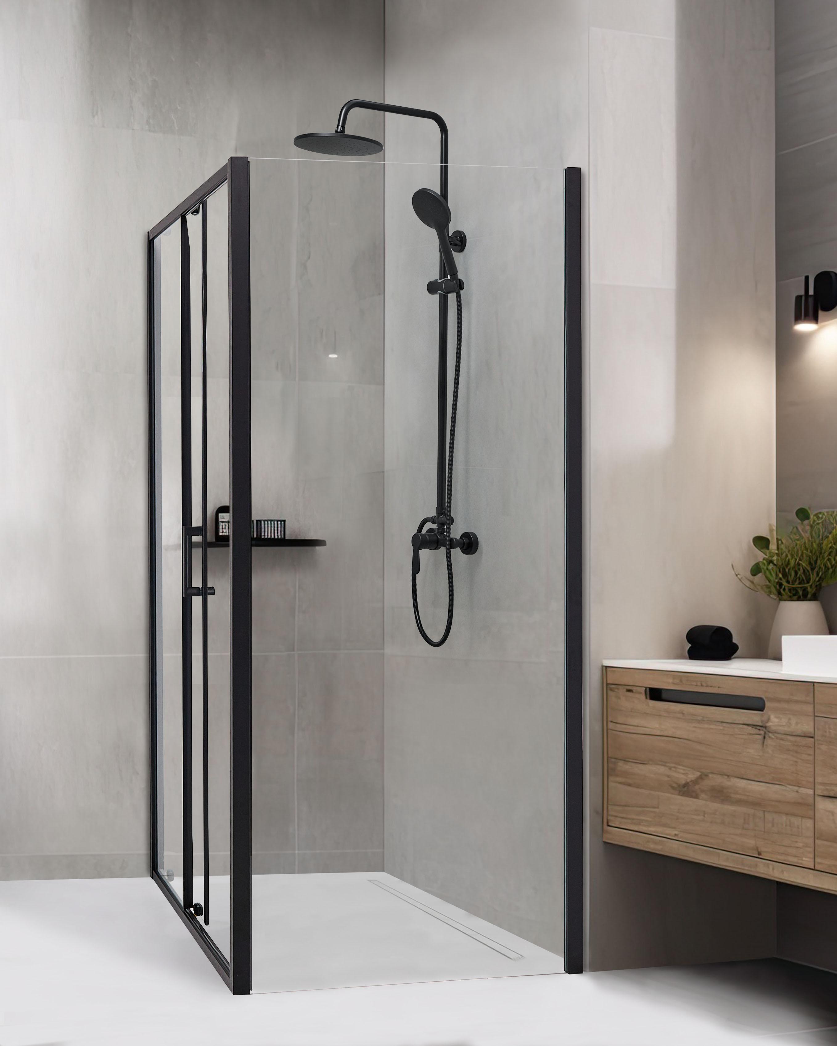 Douchecabine YORO 80 x 100 x 185 cm Zwart