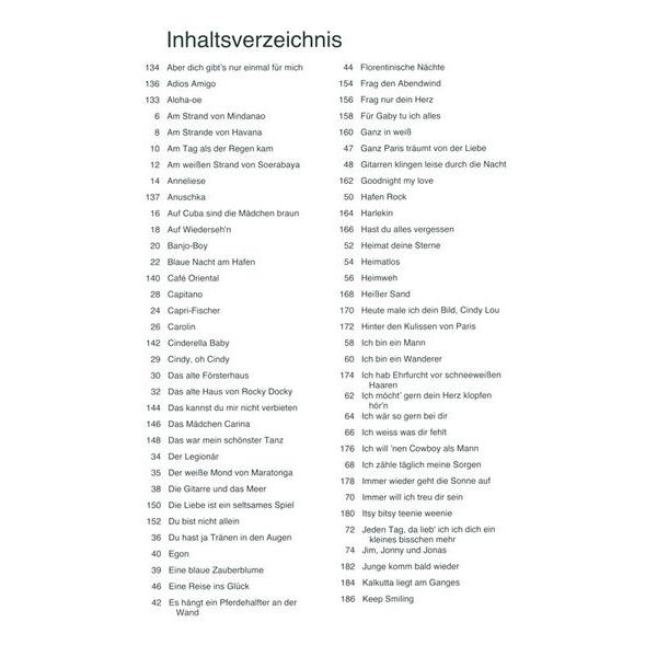 Musikverlag Hildner 140 Schlager 50er 60er Jahre
