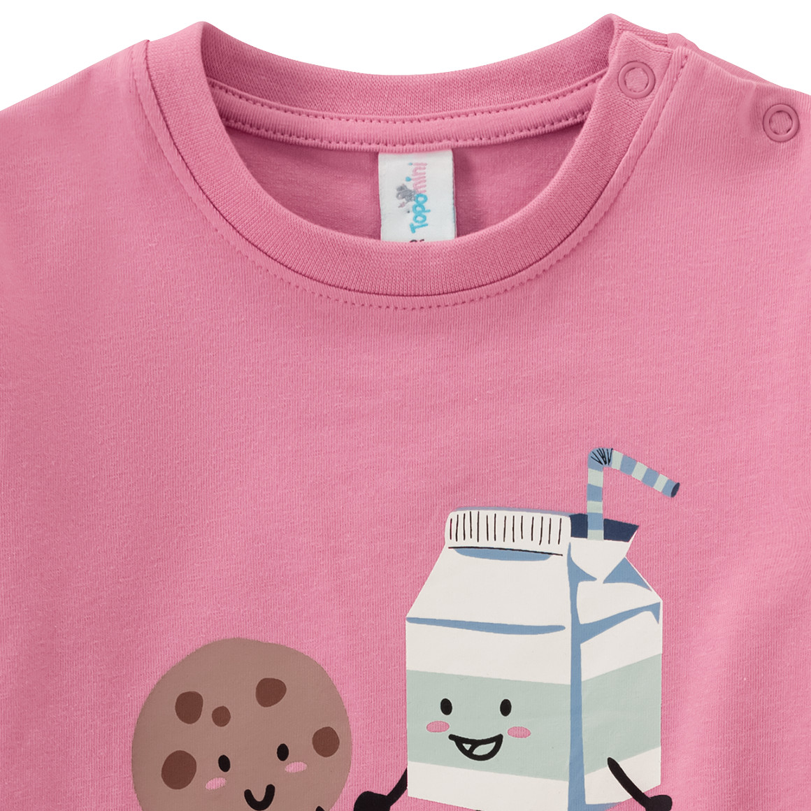 Topomini Baby Langarmshirt mit Frühstücks-Print rosa