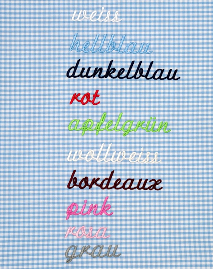 Personalisiertes Längskissen NOSTALGIE hellblau (Farbe: grau)