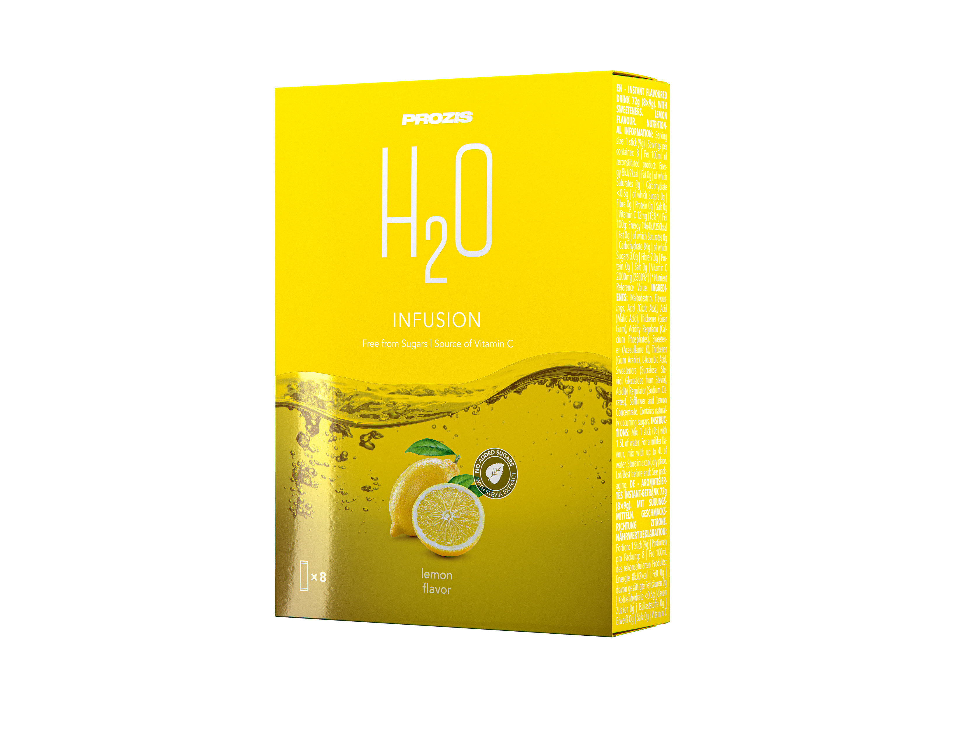 BEBIDA INSTANTÂNEA H2O PROZIS LIMÃO 72G (8X9G)