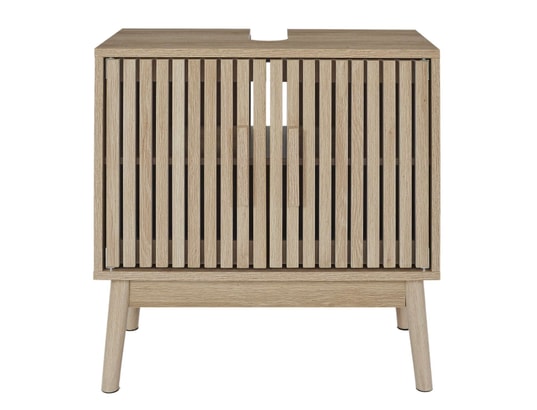 THE HOME DECO FACTORY - Etagère Meuble sous vasque 2 portes saulk - marron
