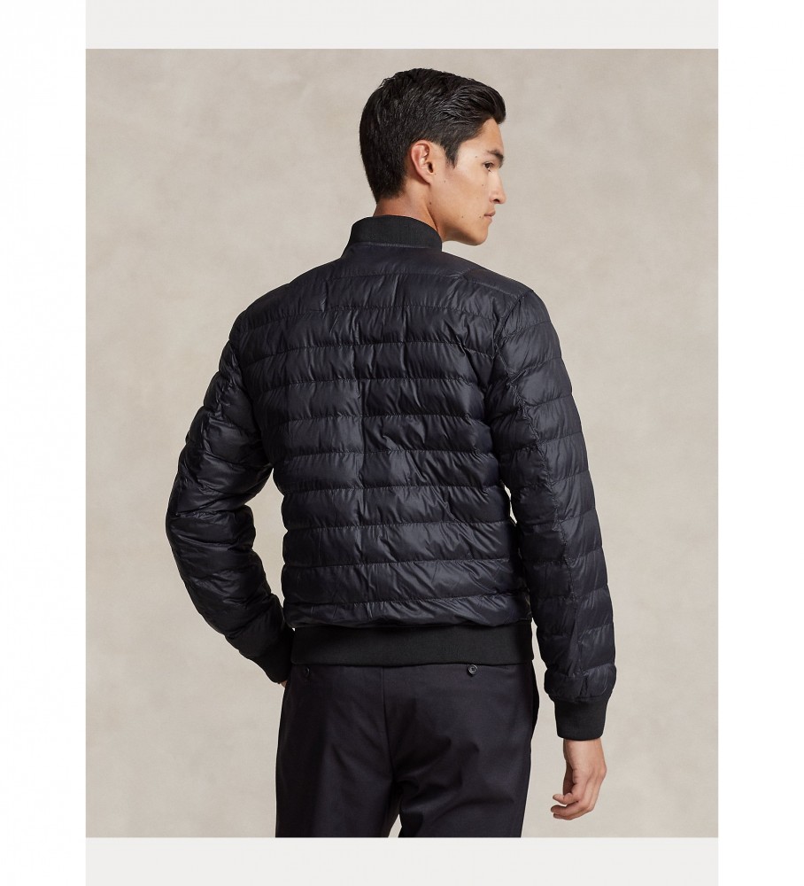 Jaqueta bomber preta impermeável Ralph Lauren
