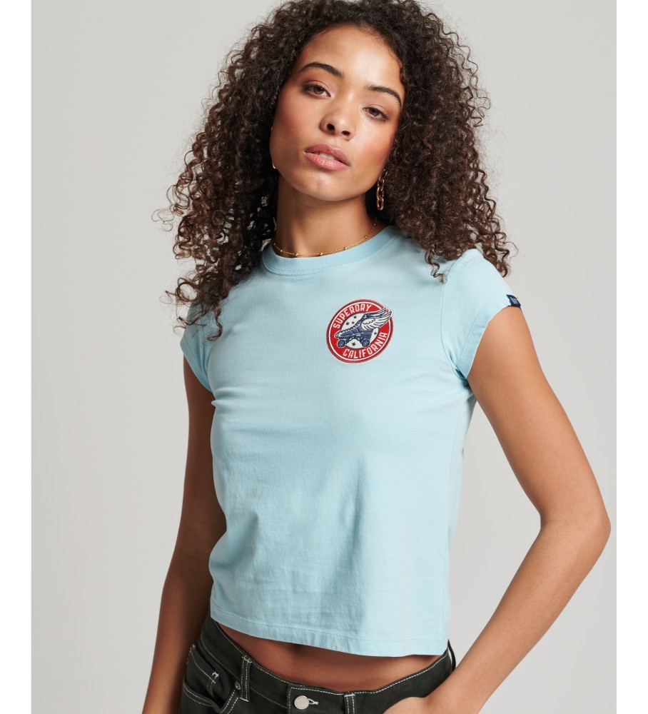 Camiseta Superdry Vintage Roll With It azul