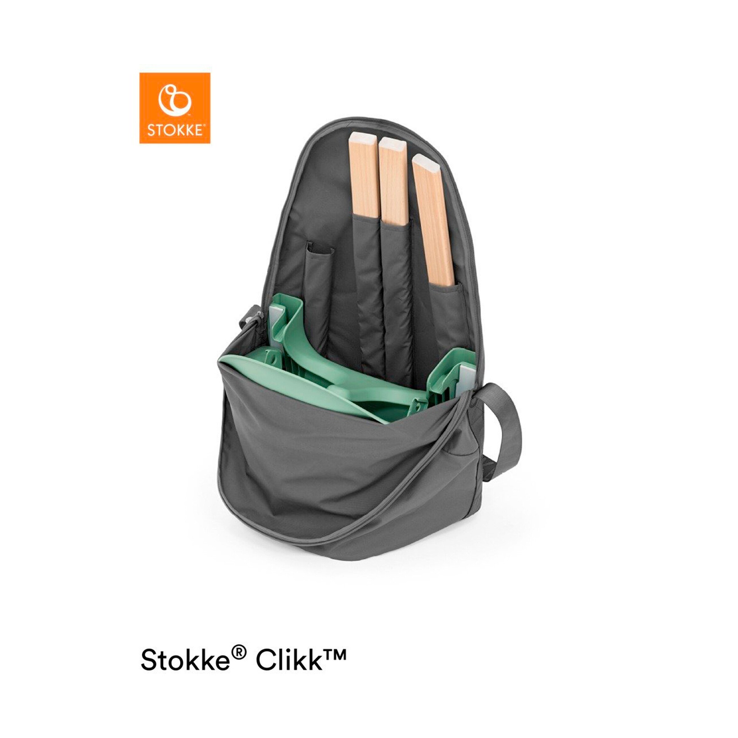 Stokke® - CLIKK™ Bundle Hochstuhl Clikk inkl. Travel Bag Clover Green