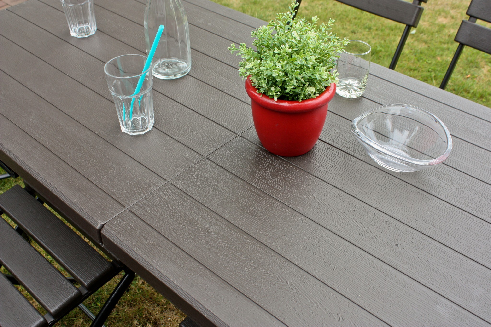 Gartentisch Klapptisch Garten Terrasse Balkon Tisch Esstisch Möbel Holz Optik