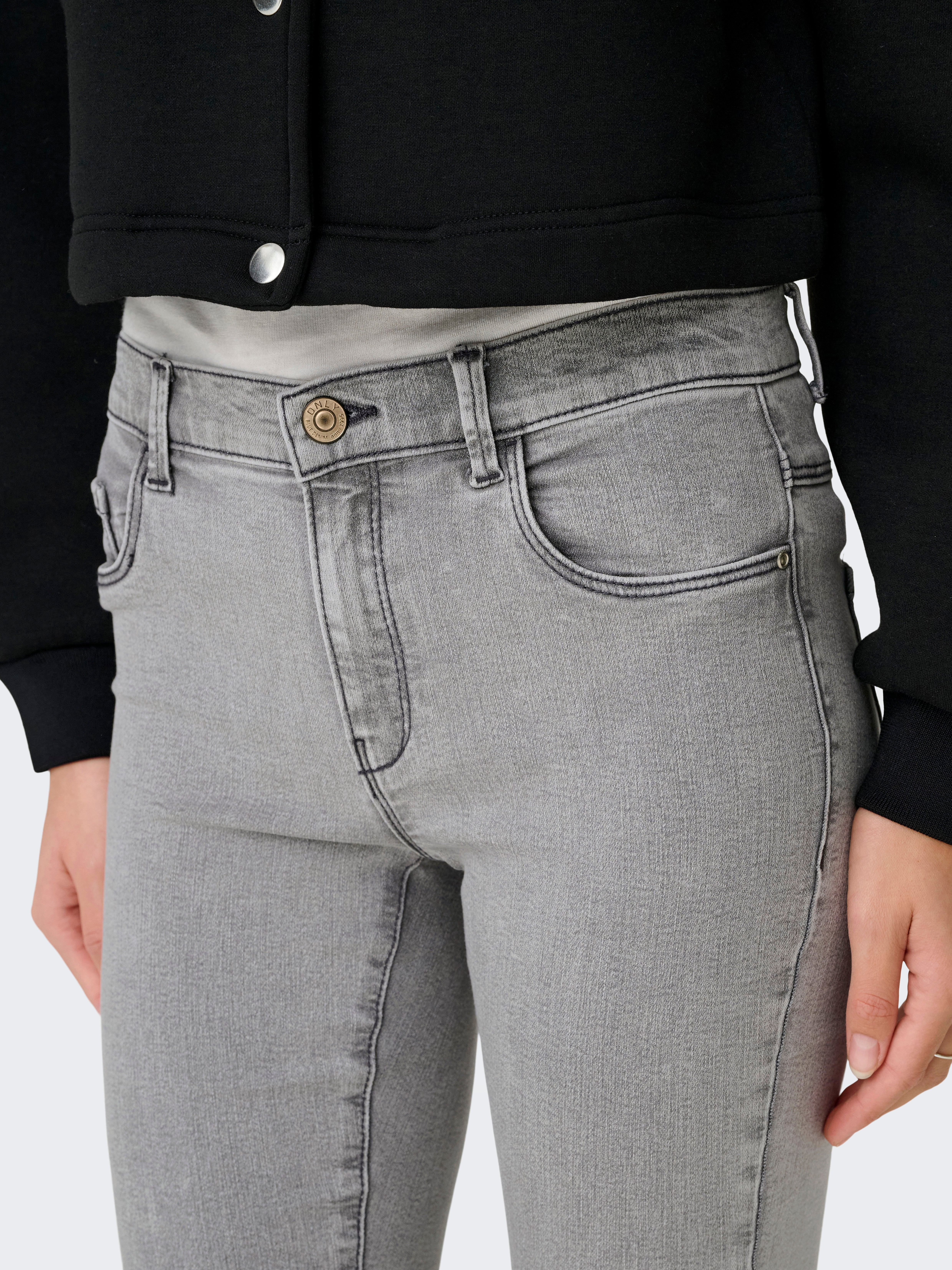 ONLRAIN Mittlere Taille Skinny Fit Jeans Light Grey Denim