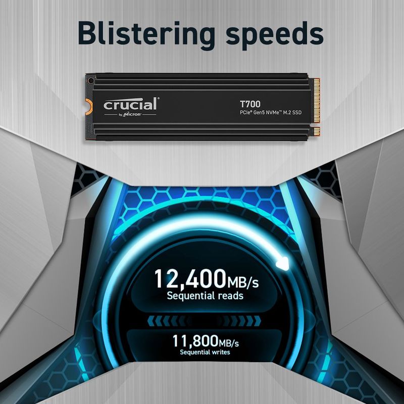 Crucial T700 2TB - PCIe 5.0 NVMe SSD zonder Heatsink