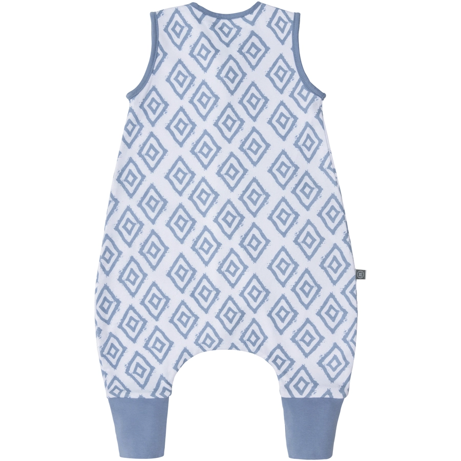 emma & noah Schlafsack mit Füßen Rauten Blau