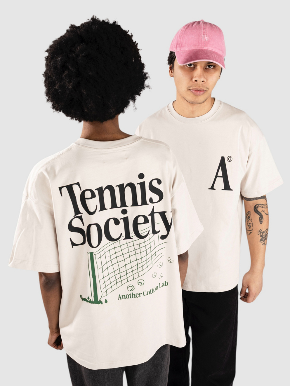 Another Cotton Lab Tennis Society Oversized T-Shirt off white