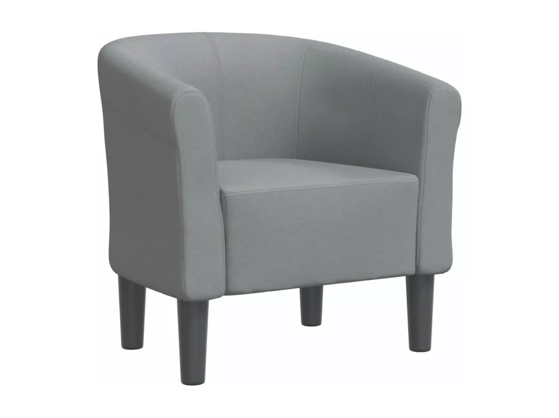Chaise cabriolet gris clair tissu