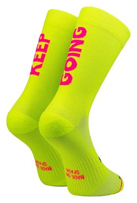 Chaussettes Sporcks Keep Going Jaune